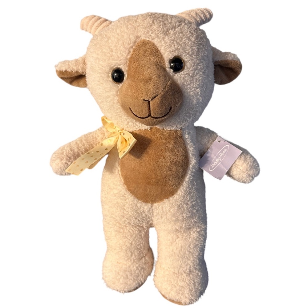 14” Inter American Products Plush Cream Tan Billy Goat Stuffed Animal